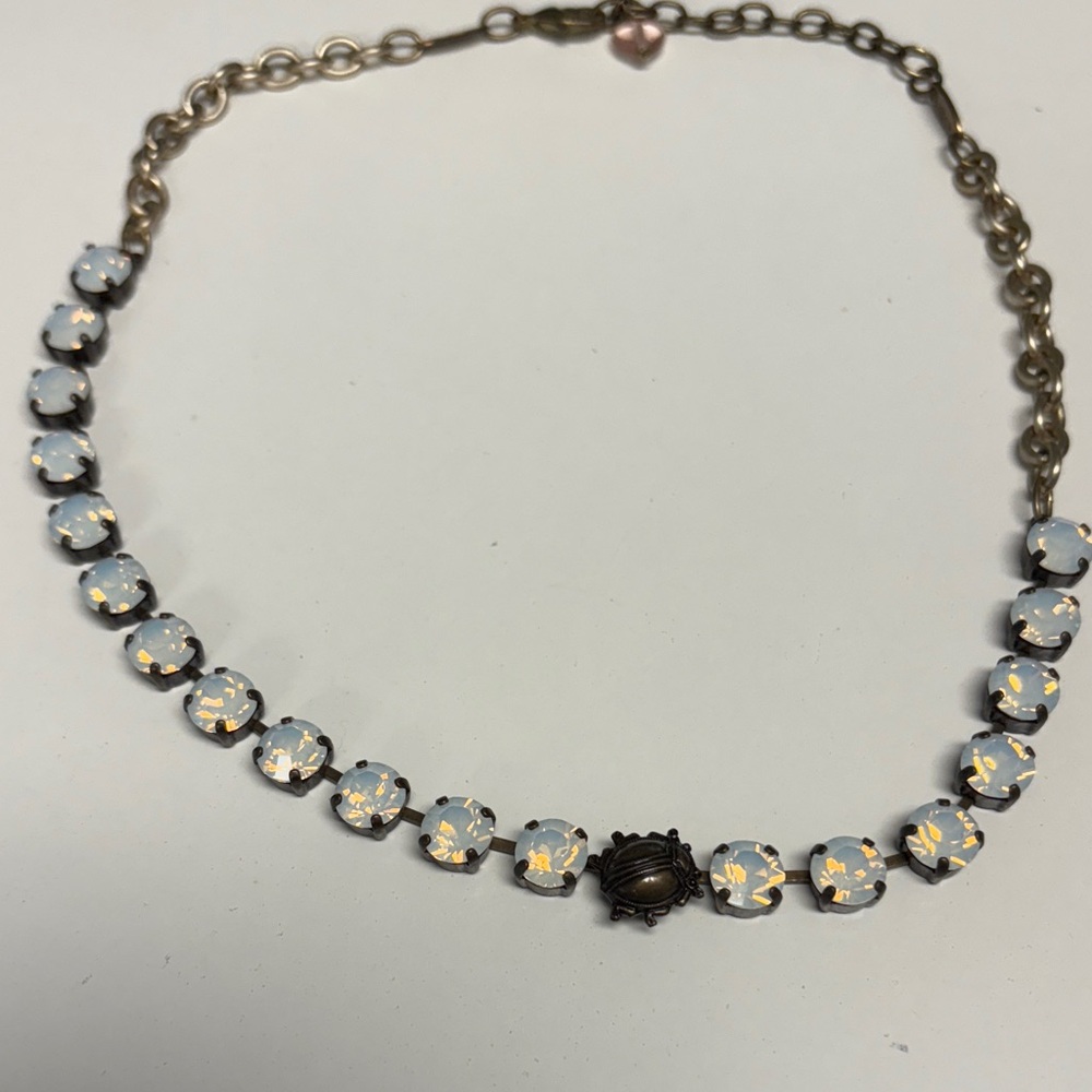 Sabika White Crystal Necklace